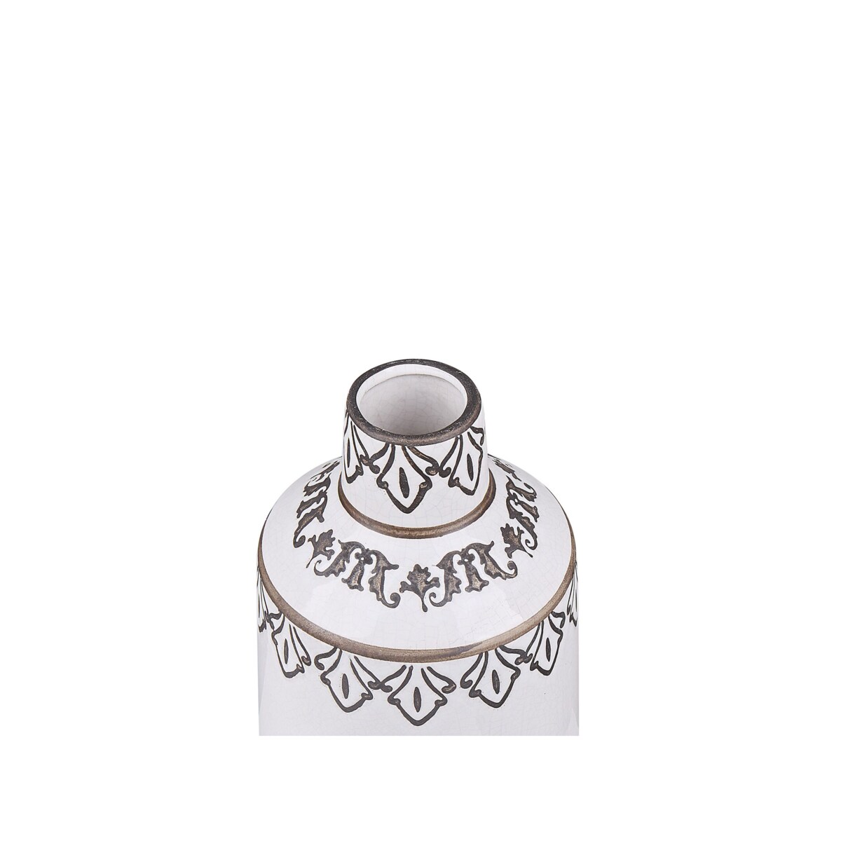 Wazon na kwiaty ceramiczny biały AMISOS