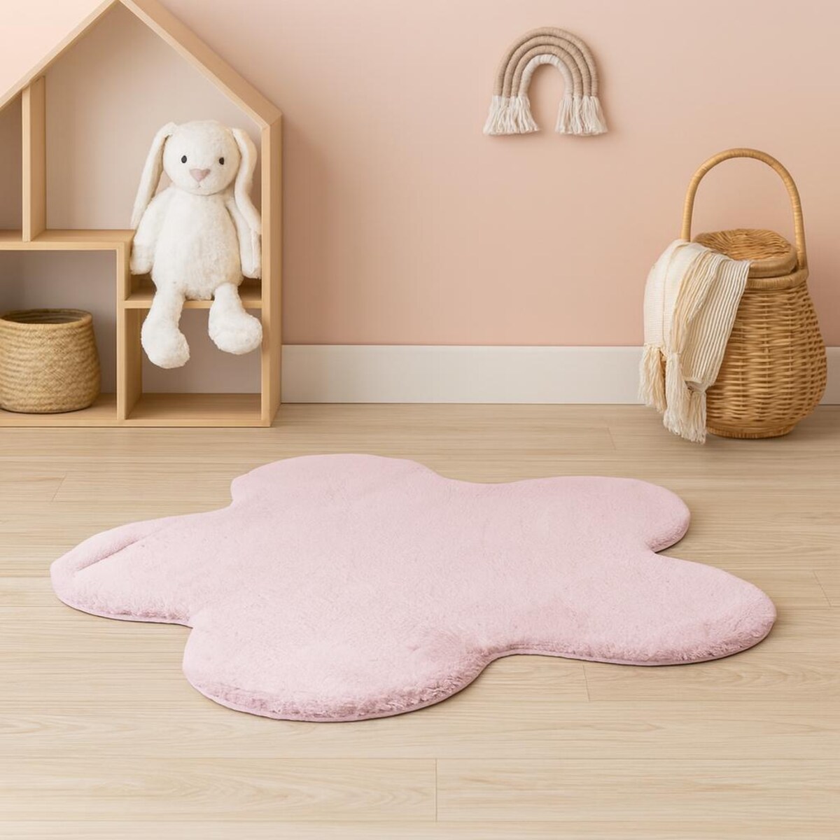 Dywan do pokoju dziecięcego kwiatek TELOS, 100 x 85 cm