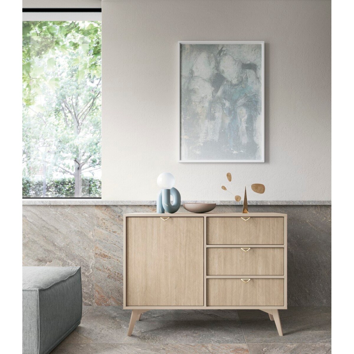 Komoda Sage Wood 3 szuflady, 1 szafka
