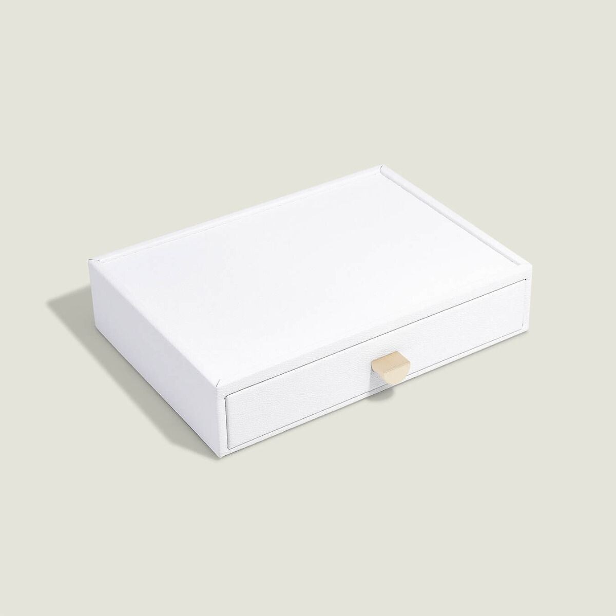 Szkatułka na naszyjniki Stackers Pebble classic biała z szufladą