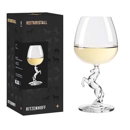 Ritzenhoff Kieliszek do wina kryształ rzeźbiony Reitkristall motyw koń wersja premium