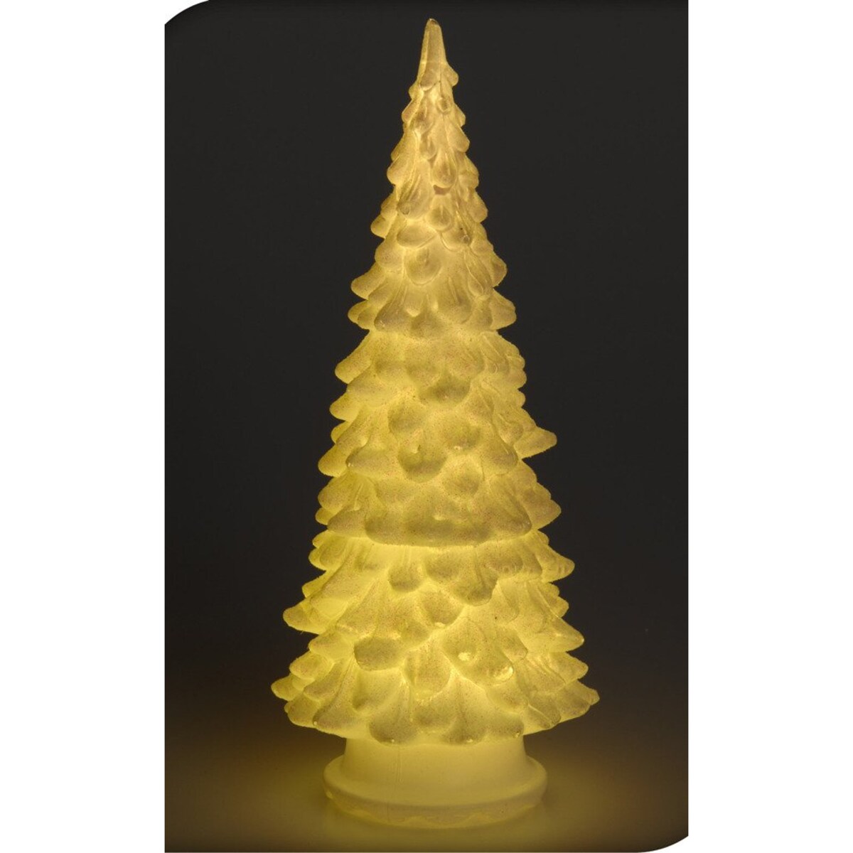 Dekoracja świecąca, Choinka Led, biała ze śnieżnym brokatem