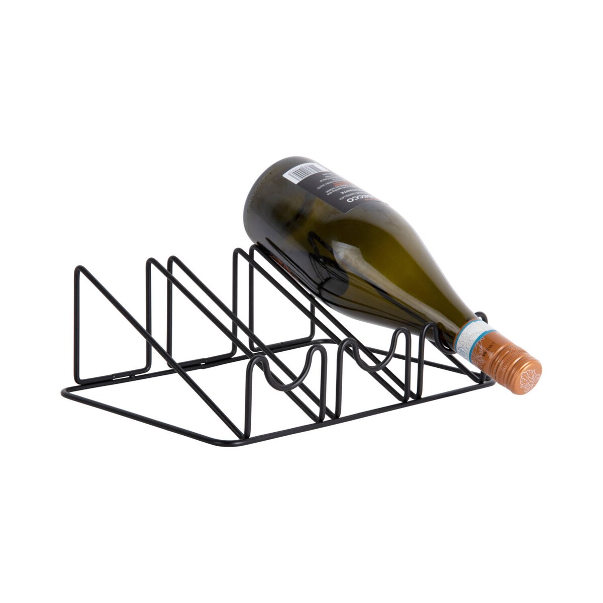 Stojak na wino WIRED, metalowy, 10 x 20 x 28 cm