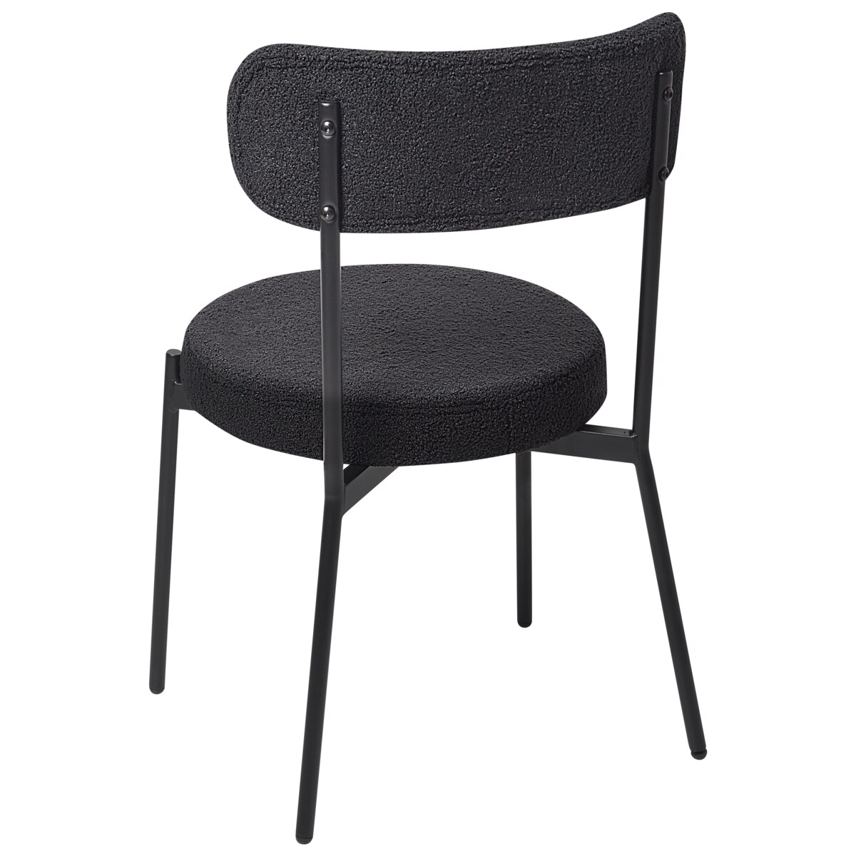 Zestaw 2 krzeseł do jadalni ALLISON Boucle Czarny