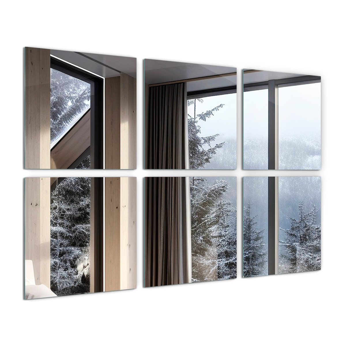 Płytki lustrzane 6 szt. 30x30 cm