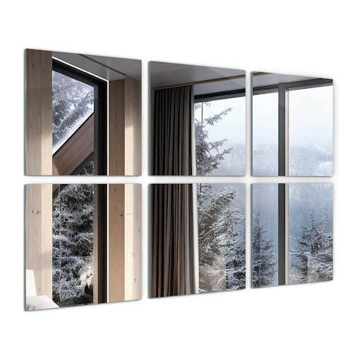 Płytki lustrzane 6 szt. 30x30 cm