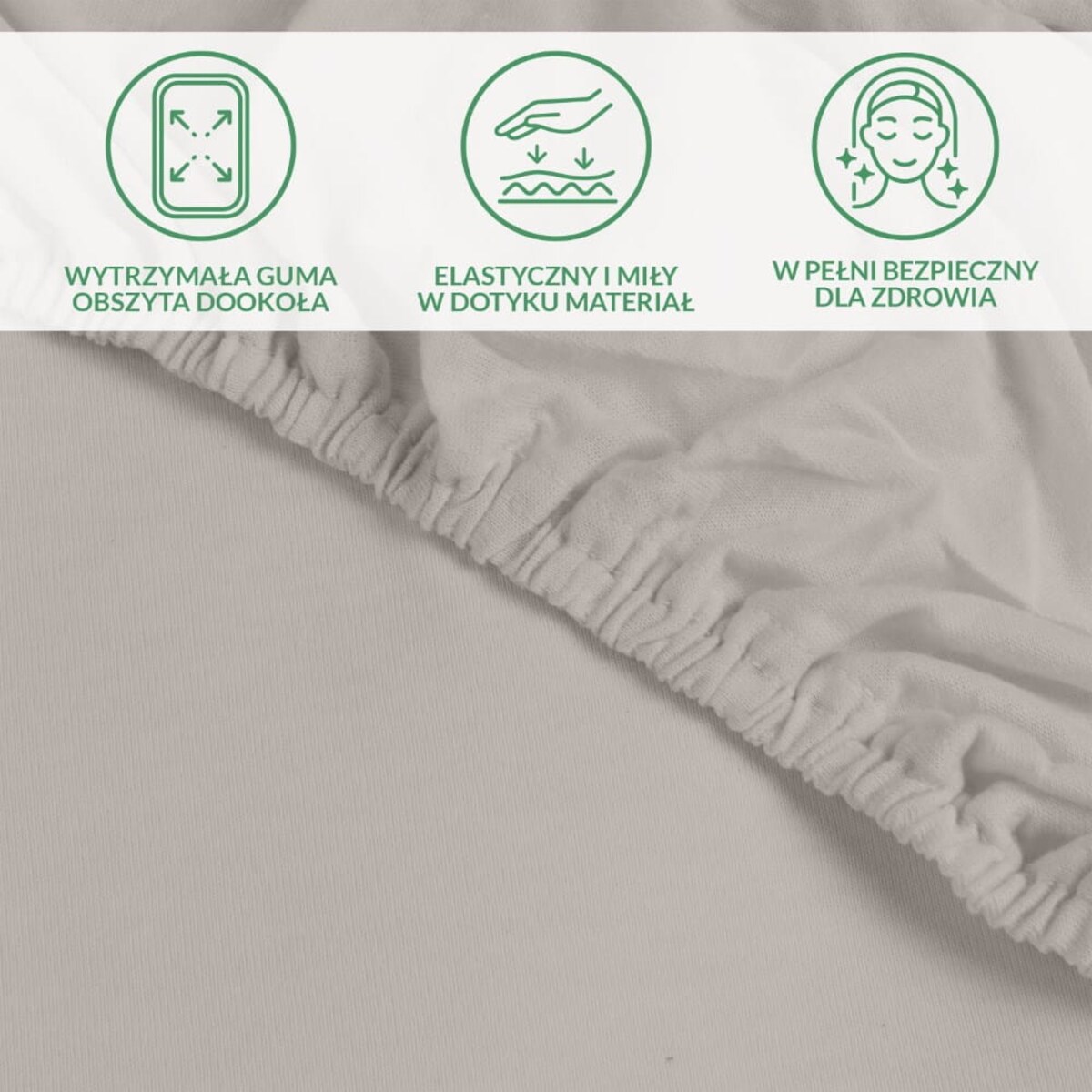 Prześcieradło ochronne wodoodporne z gumką 2w1, rozmiar 90x200 SG kolor popiel