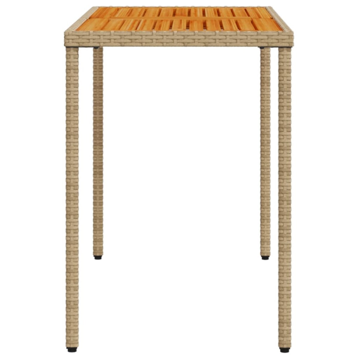 vidaXL Stół ogrodowy z akacjowym blatem, beżowy, 115x54x74 cm