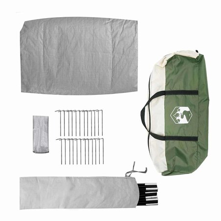vidaXL Rodzinny namiot tipi z dachem Zielony 560 x 560 x 300 cm