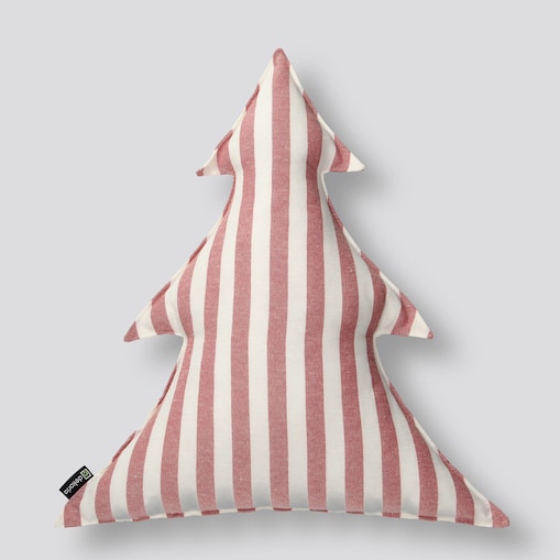 Poduszka Choinka 38x40cm, czerwono-białe pasy (1,5cm), 38x40x8cm, Quadro