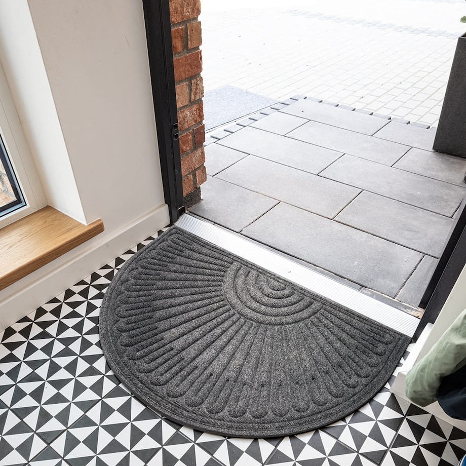 Wycieraczka półokrągła 60x90 cm Half Moon szara