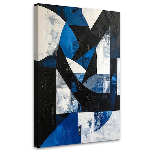 Obraz do salonu biura kuchni, Abstrakcyjne kształty niebieski