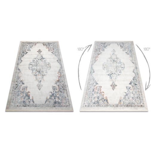Dywan DISTIN 0826A biały / niebieski / 140x190 cm