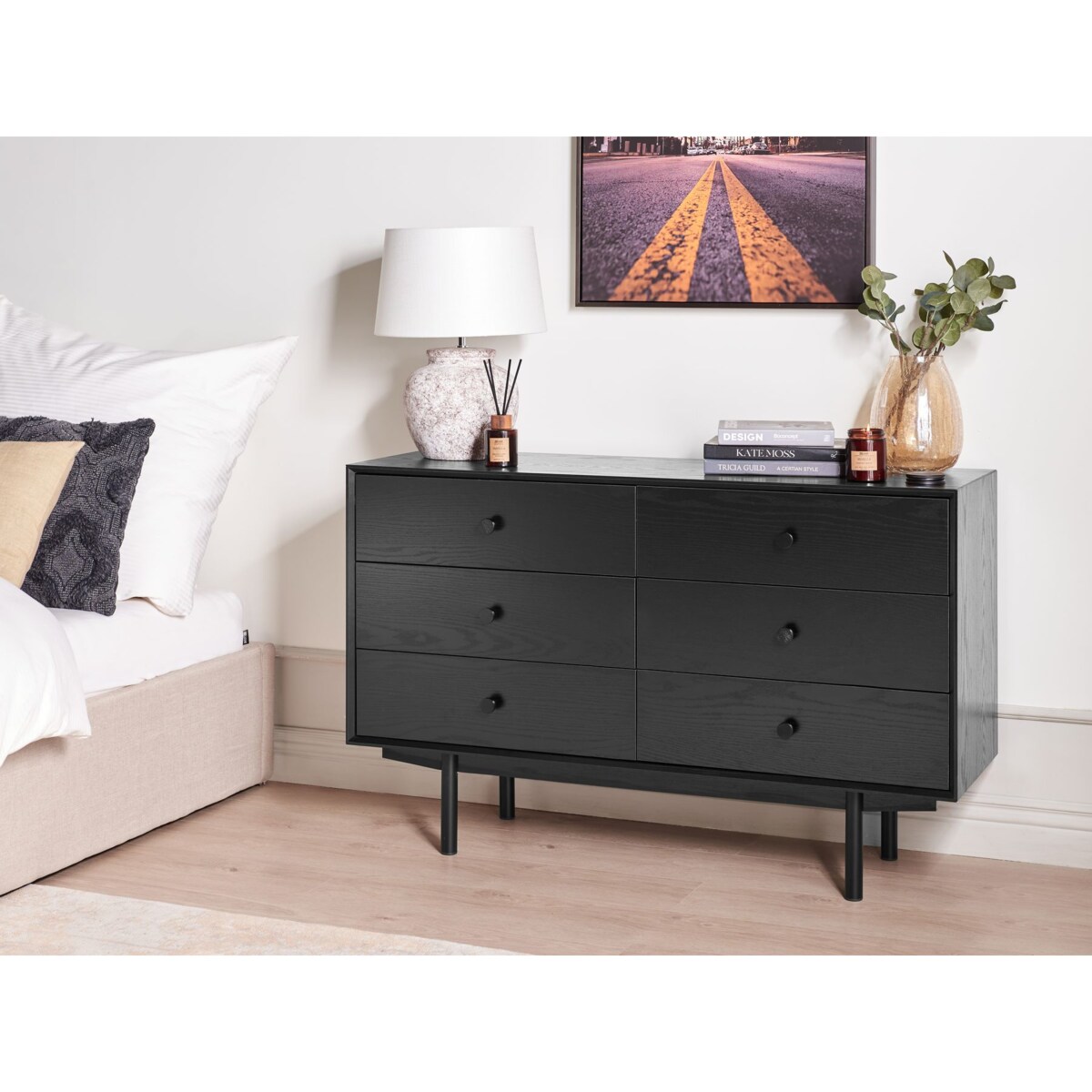 Komoda czarna ALCESTER