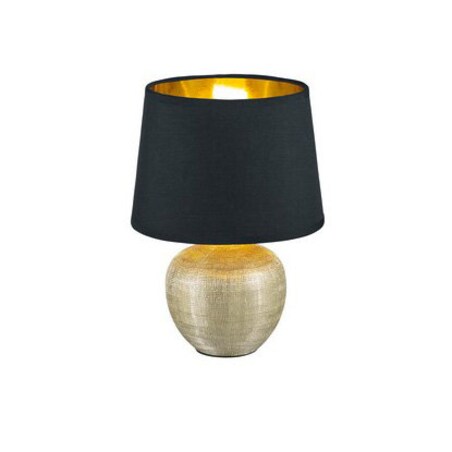 Nocna lampa stołowa Luxor R50621079 abażurowa lampka czarno złota