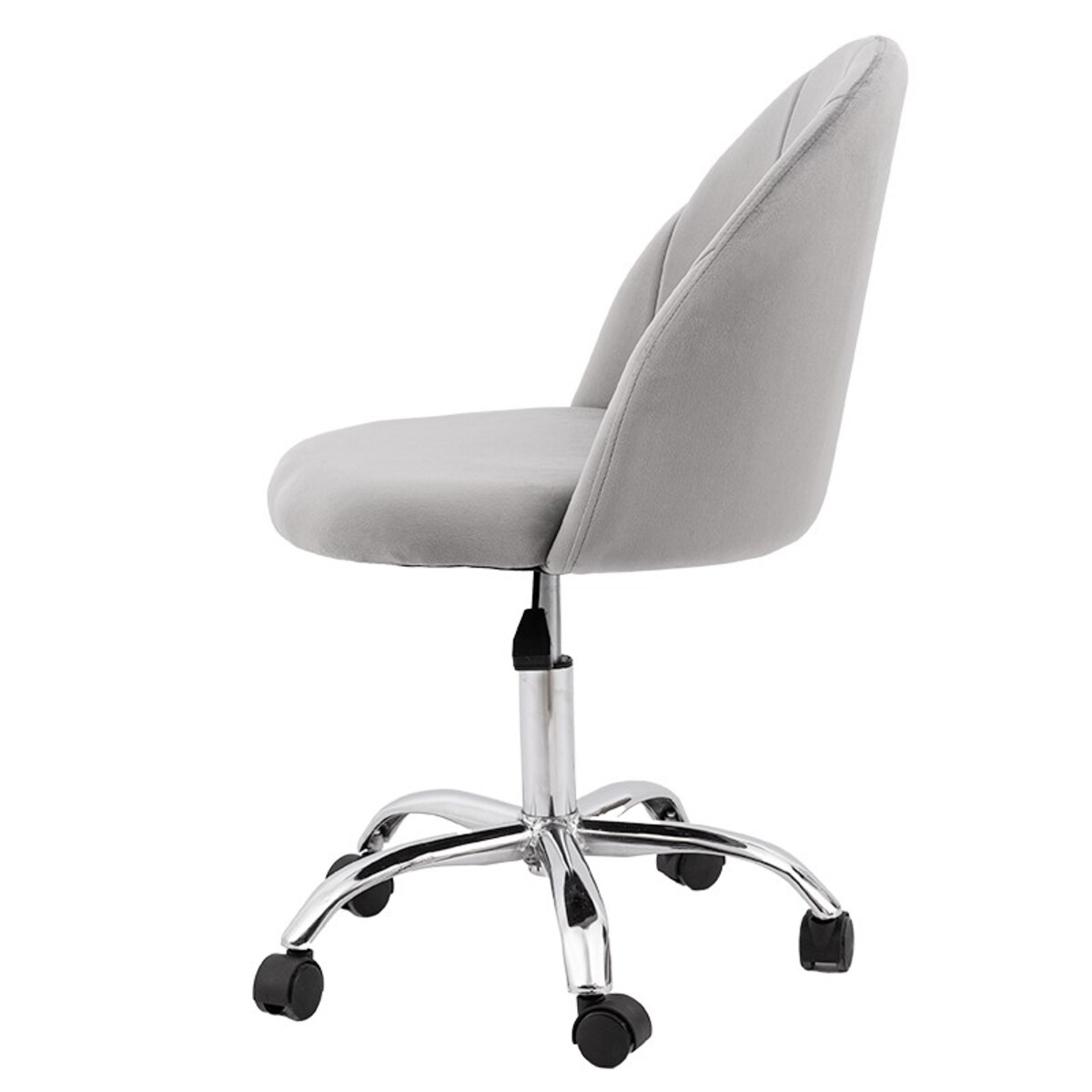 Fotel biurowy krzesło obrotowe szary regulowany welurowy