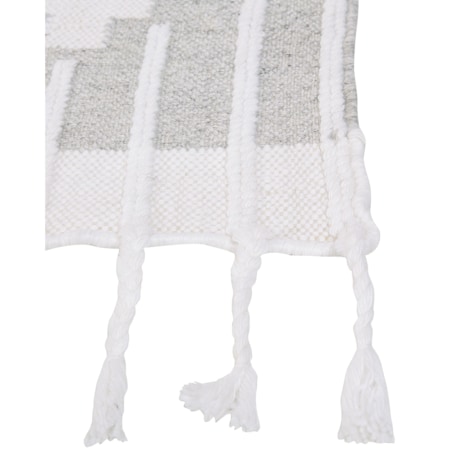 Dywan 80 x 150 cm szaro-biały TABIAT