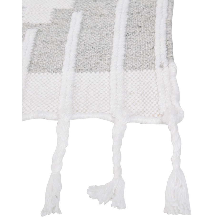 Dywan 80 x 150 cm szaro-biały TABIAT