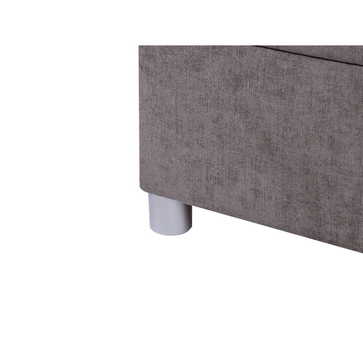 Łóżko kontynentalne z pojemnikami 180 x 200 cm beżowoszare MINISTER