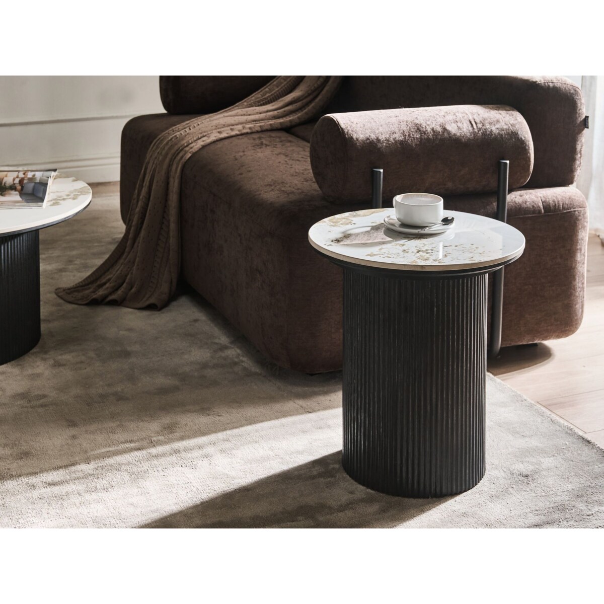 Stolik pomocniczy DORA Ceramika Czarny