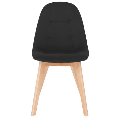 Krzesło skandynawskie welurowe czarne nowoczesne