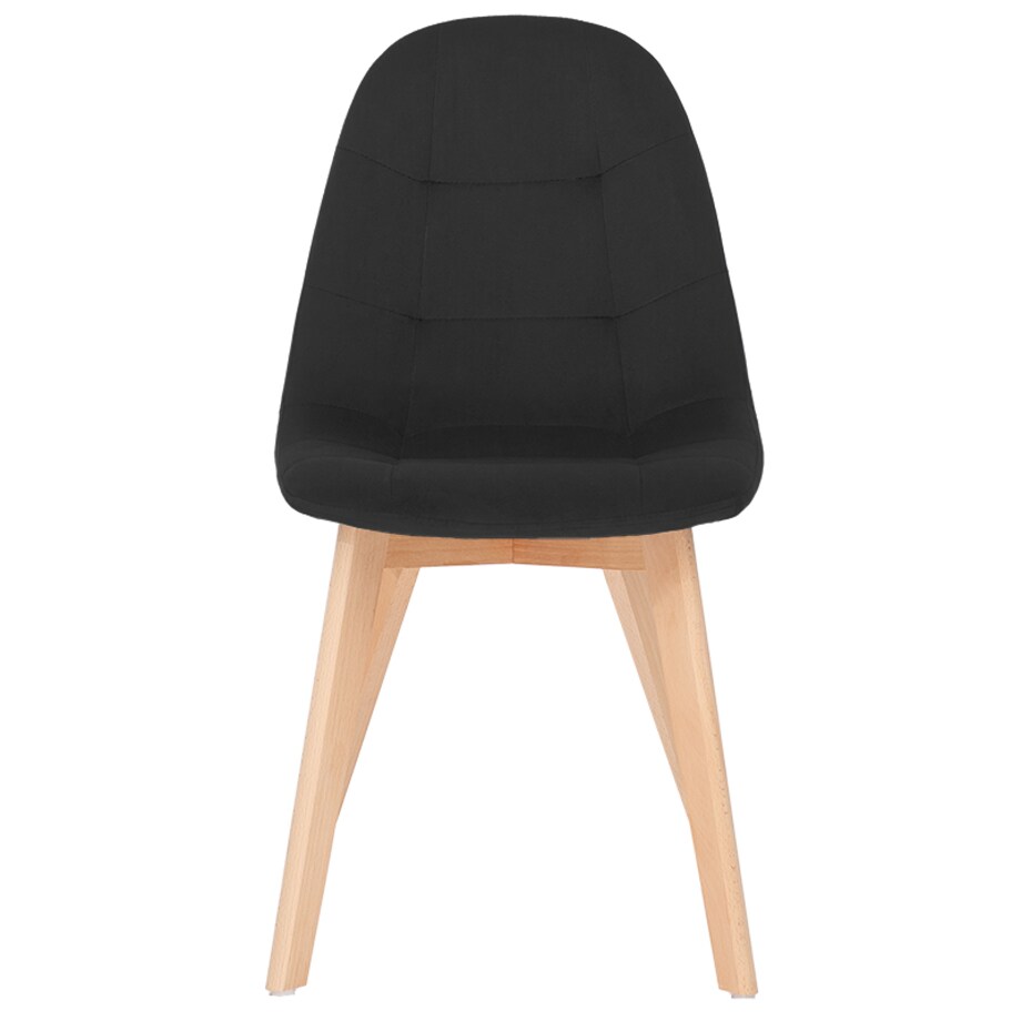 Krzesło skandynawskie welurowe czarne nowoczesne