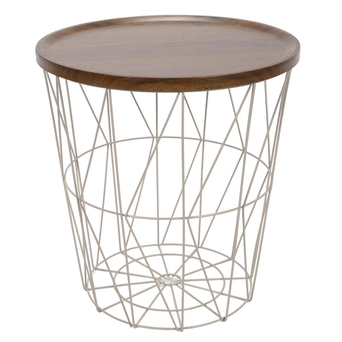 Stolik pomocniczy z koszem, 37 x 39 cm