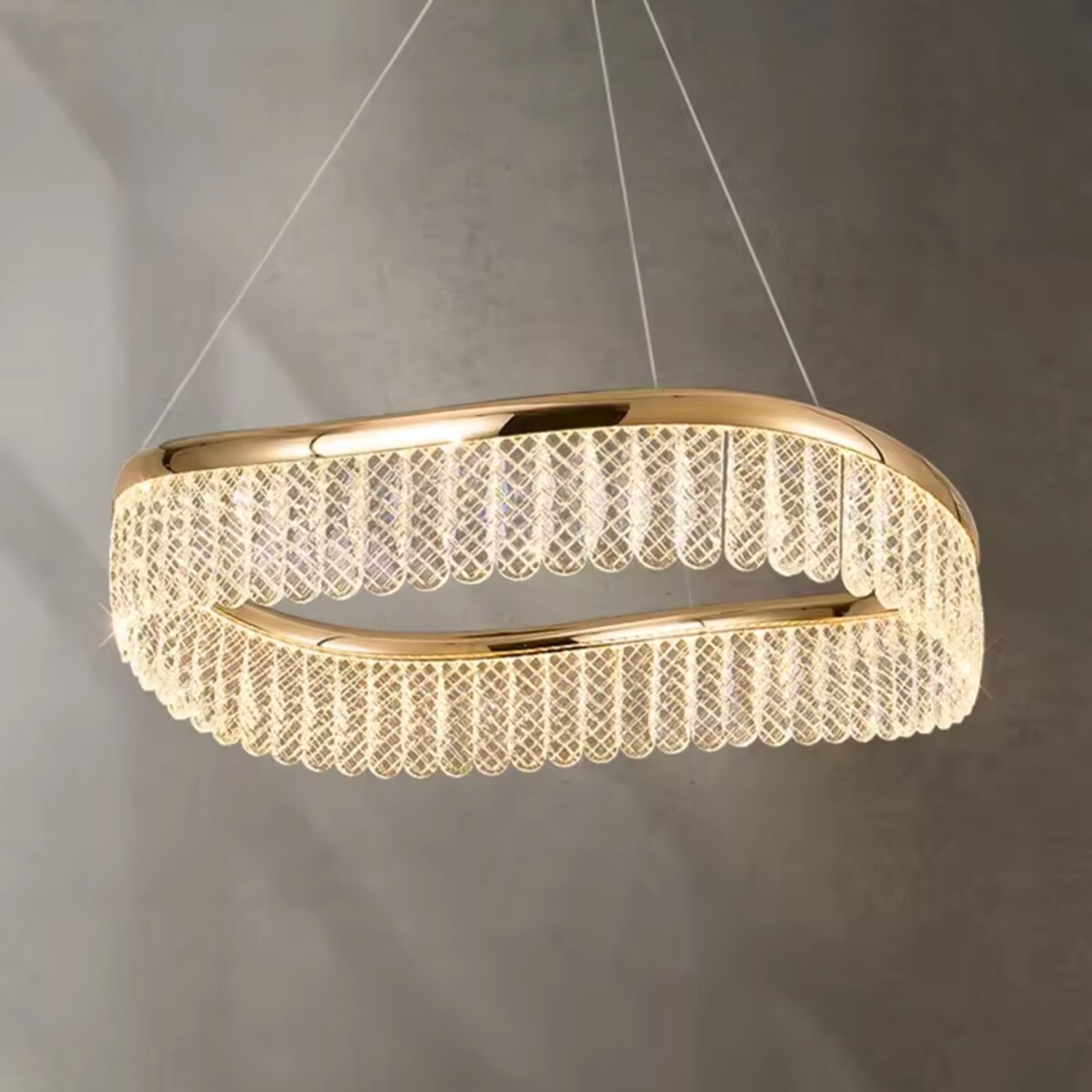 Lampa wisząca złota Marsille LED 80 cm