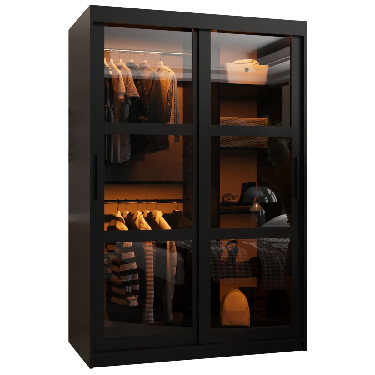 Szafa przesuwna Garderoba DOME 120 czarny