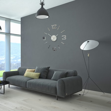 Duży zegar ścienny do salonu lustro 50-75cm