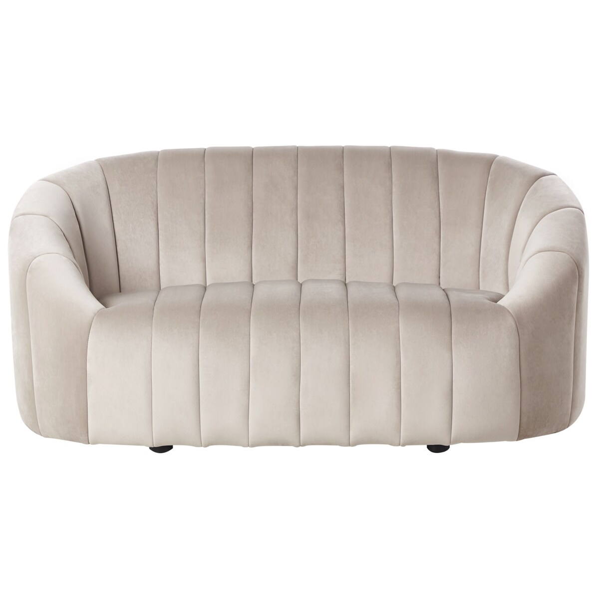 Sofa 2-osobowa welurowa beżowa MALUNG