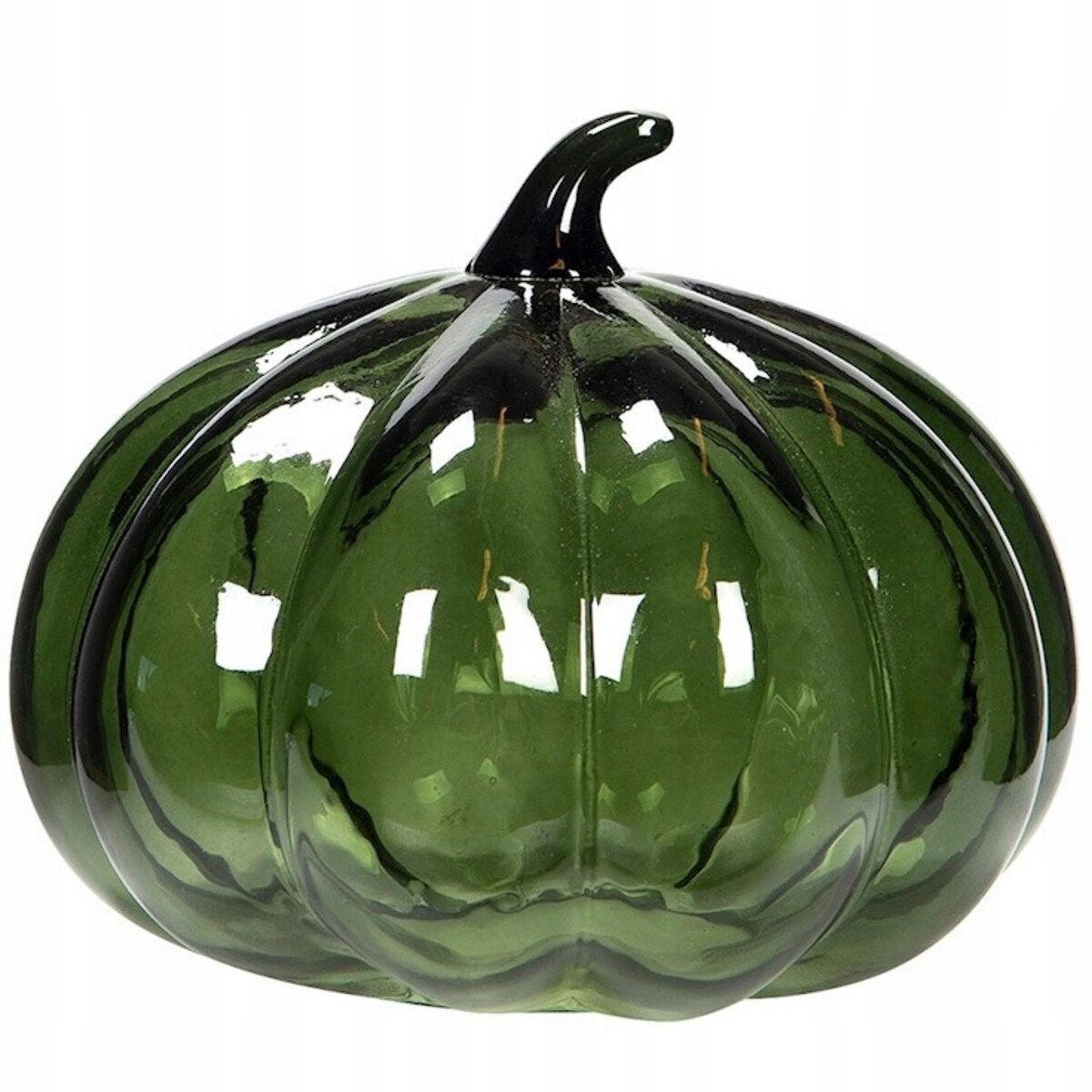 FIGURKA DYNIA SZKLANA ZIELONA NA HALLOWEEN JESIEŃ OZDOBA DEKORACJA BOHO