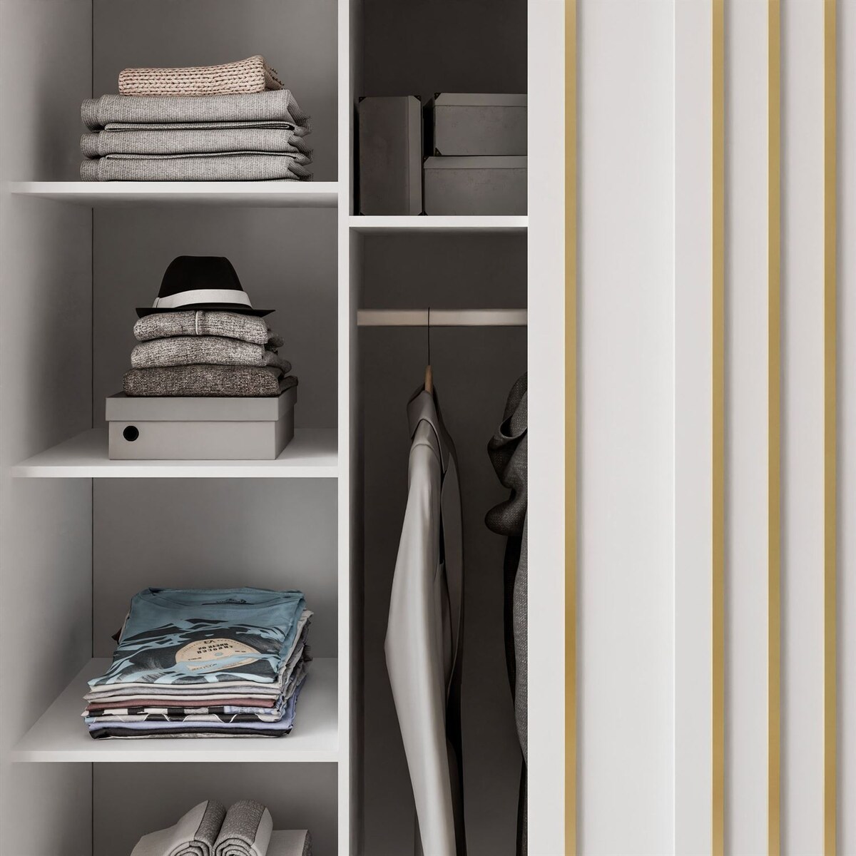 Szafa przesuwna AURIS 200cm, biała