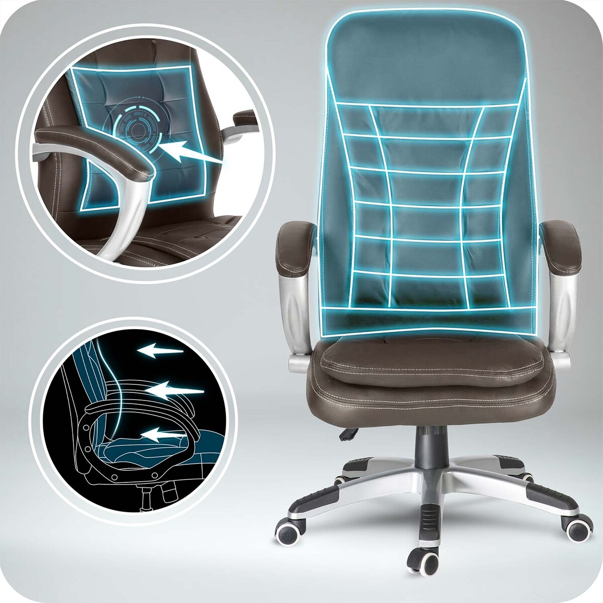 Fotel biurowy Sofotel 322 ciemny brąz - dark brown