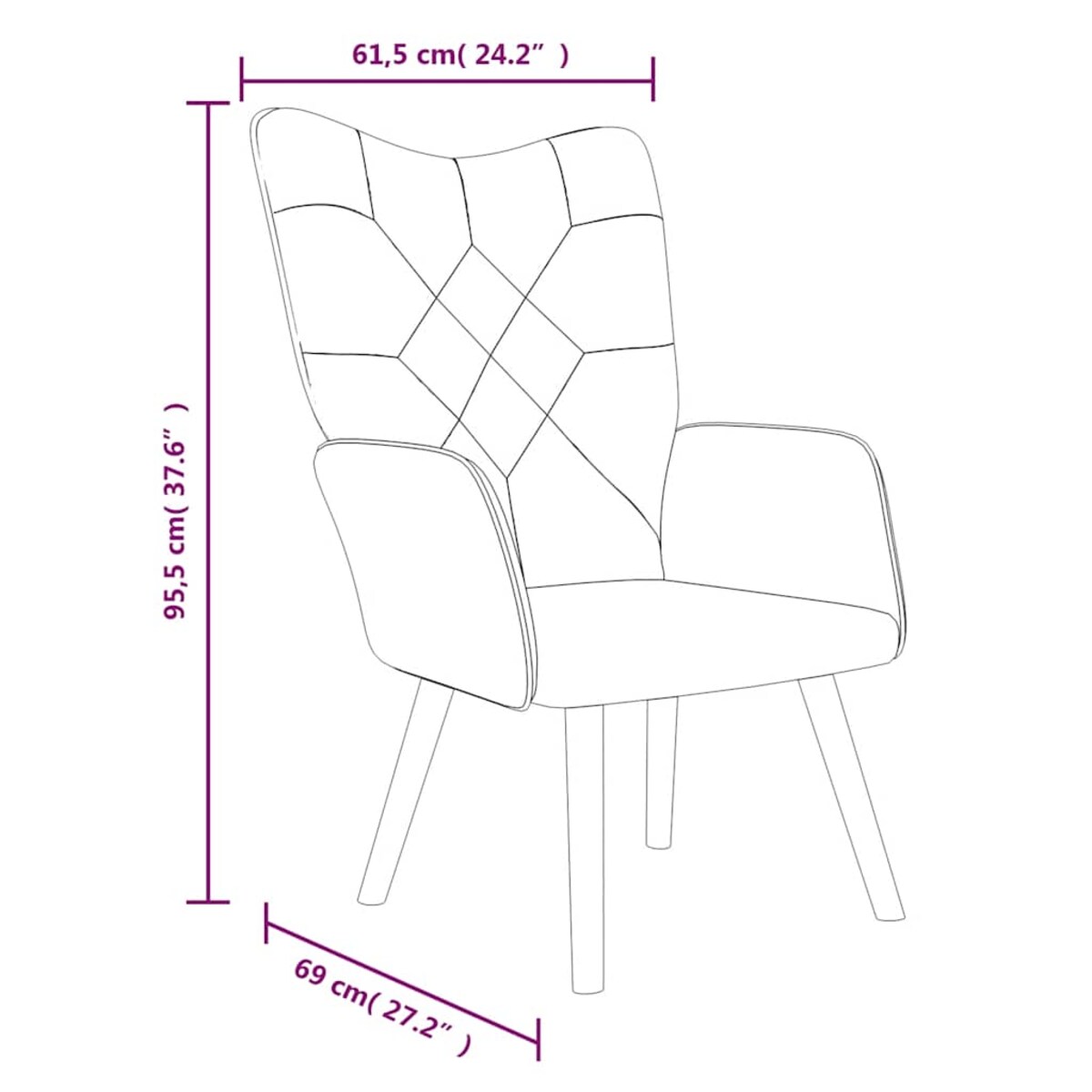 vidaXL Fotel z podnóżkiem, patchwork, obity tkaniną