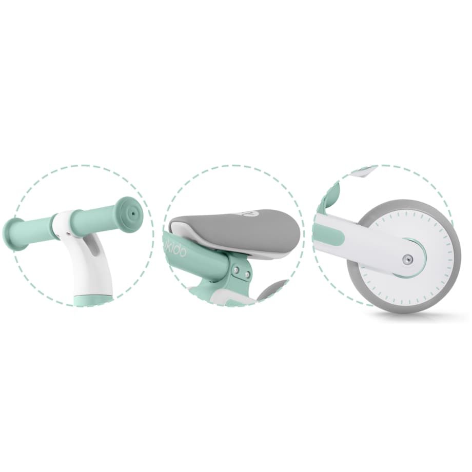 Rowerek biegowy trójkołowy Nukido jeździk dla dzieci turkusowy 760304