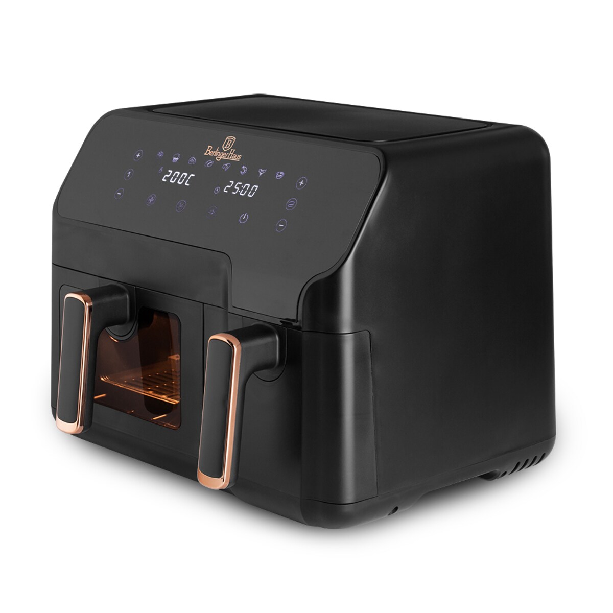 Frytkownica z podwójnym koszem 5,5l+3,5l BerlingerHaus Black Rose BH-9467