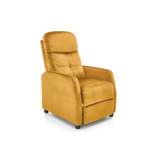 Fotel rozkładany FELIPE 2 VELVET musztardowy
