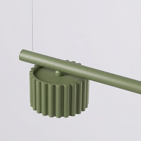 Żyrandol AURA 4 zielona oliwka Gx53