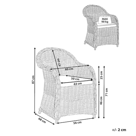Fotel ogrodowy SUSUA II Rattan Naturalny