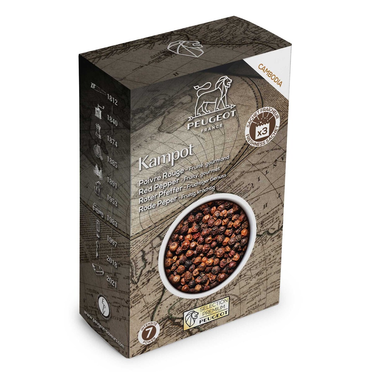 KAMPOT Pieprz czerwony Kambodża 60 g / PEUGEOT