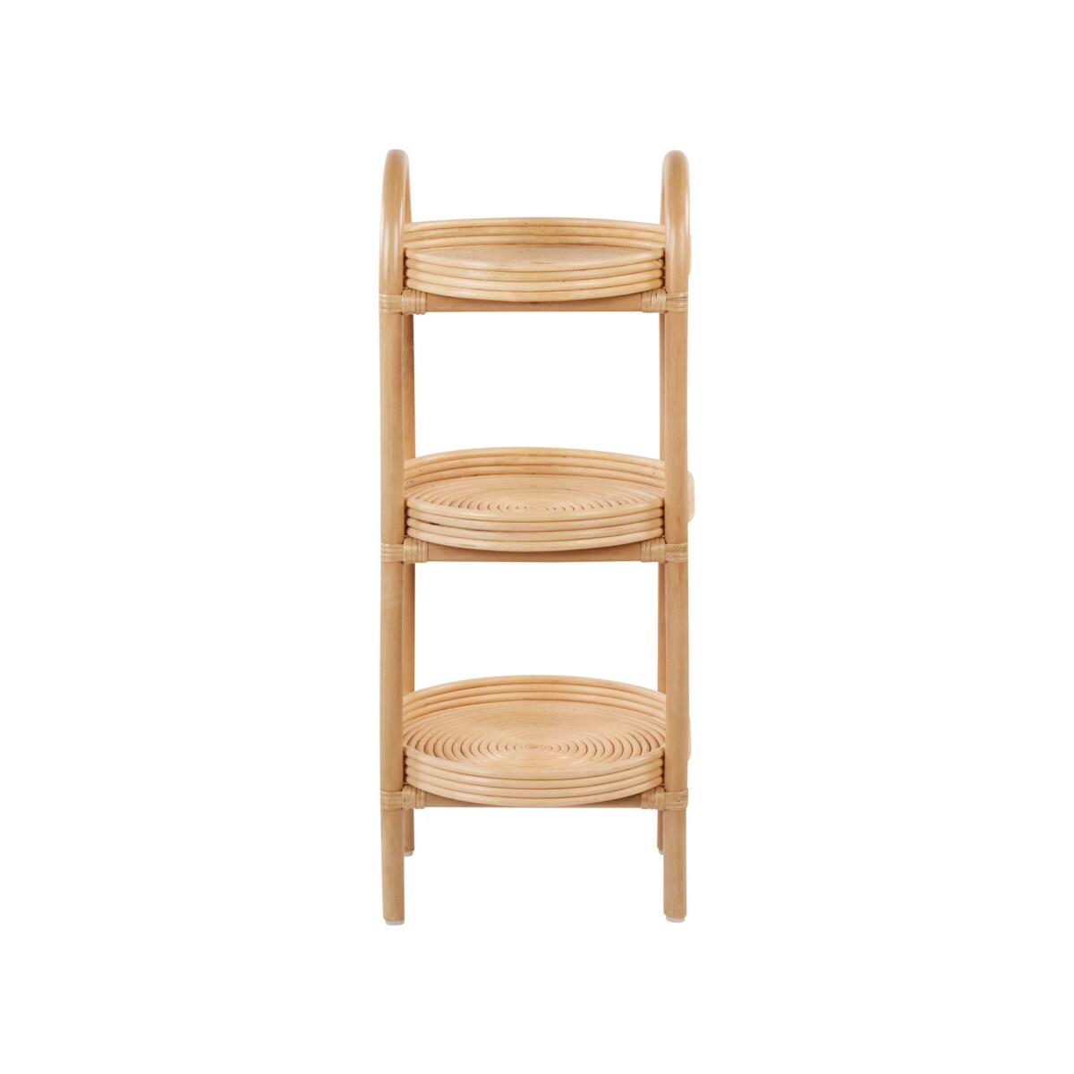 Stolik pomocniczy rattanowy 3 półki naturalny TROOLIE