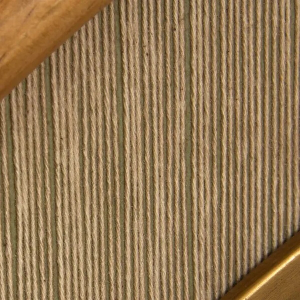 Lustro w półowalnej ramie, MDF+drewno+juta+metal, Bonnie, 98x70