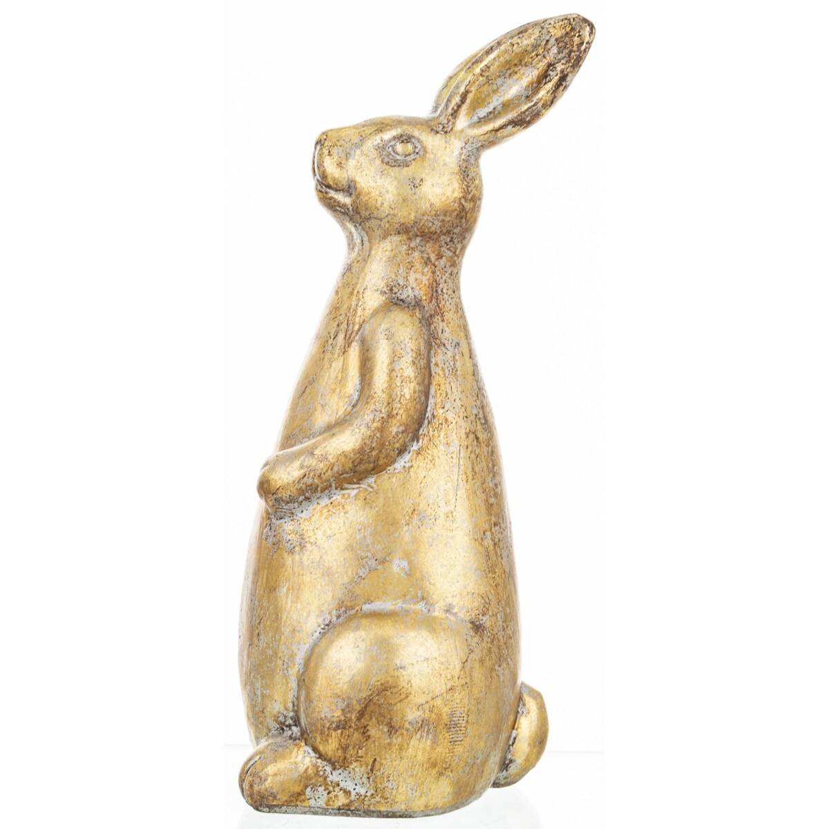 Dekoracja - ceramiczna figurka królika 31,5x13x13 cm złota