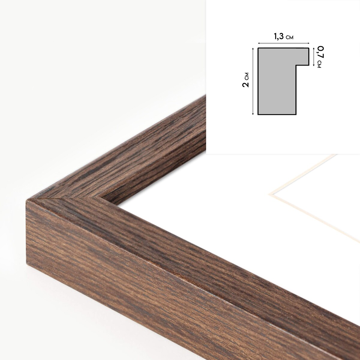 Ramka na 4 zdjęcia 2x 10x15 cm 2x 15x21 cm brązowa foto galeria 40x40 cm FRAMAI