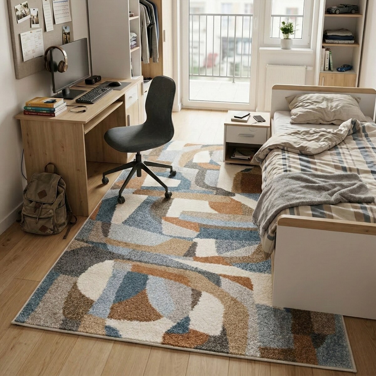 Dywan nowoczesny Lunera 120x170 cm Art Deco wielokolorowy