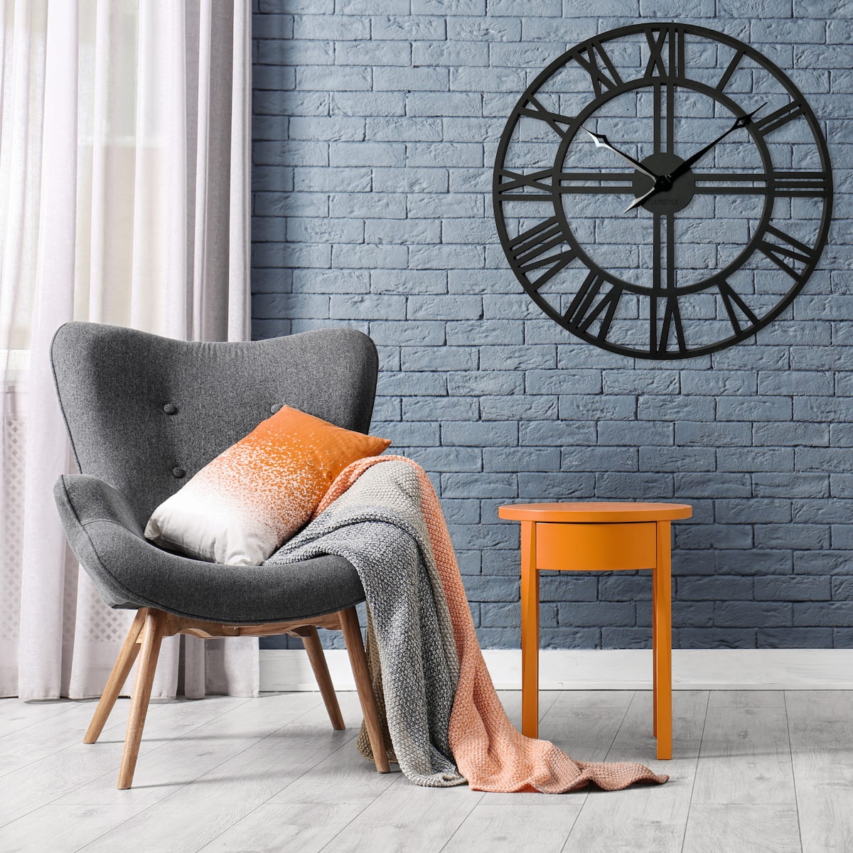 Duży zegar ścienny LOFT GRANDE 60cm