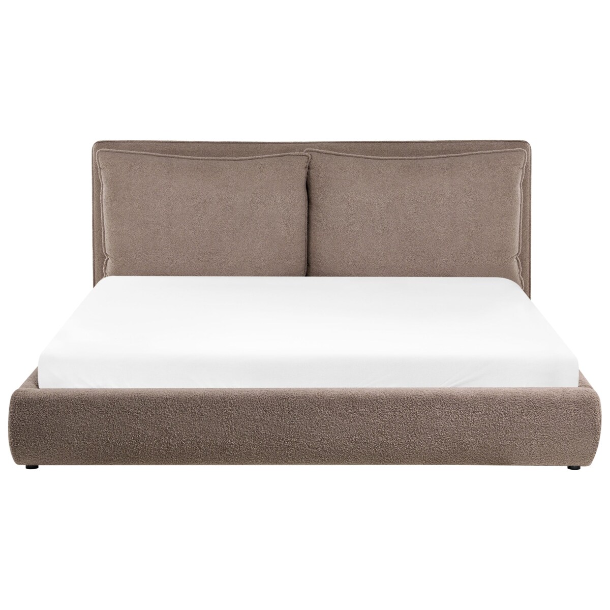 Łóżko wodne Boucle BAJONNA 180 x 200 cm Brązowy