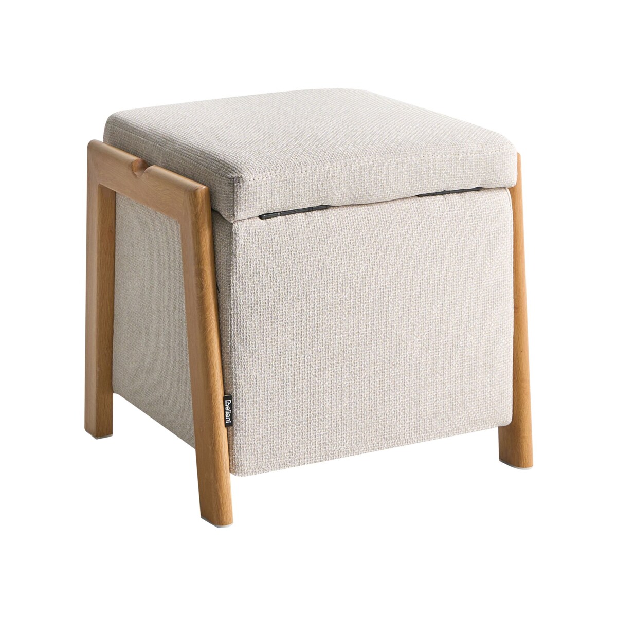 Puf ze schowkiem EDLAND Jasnobeżowy