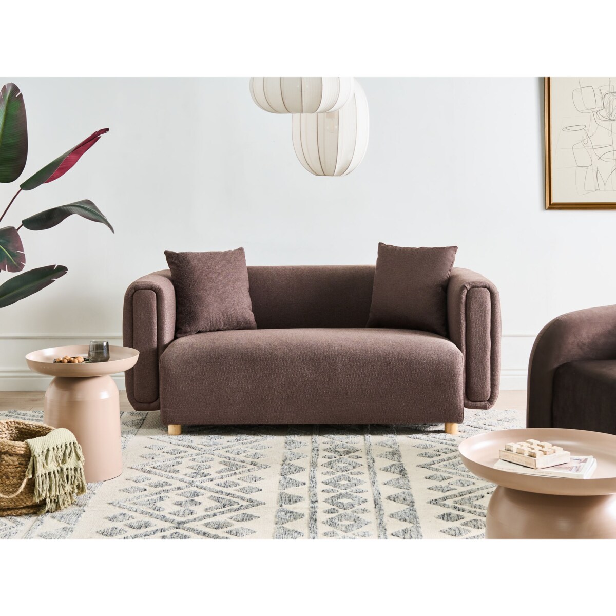Sofa dla 2 osób LILLEROD Ciemnobrązowy